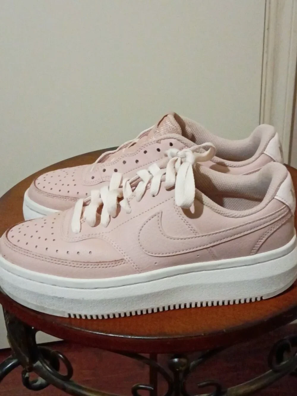 Nike Court Vision Alta Shoes Womens Size 6.5 Pink Platform Sneakers DM0113-600
